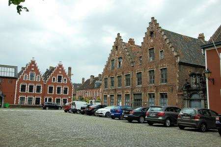 The old Begijnhof houses around the church in Ghent