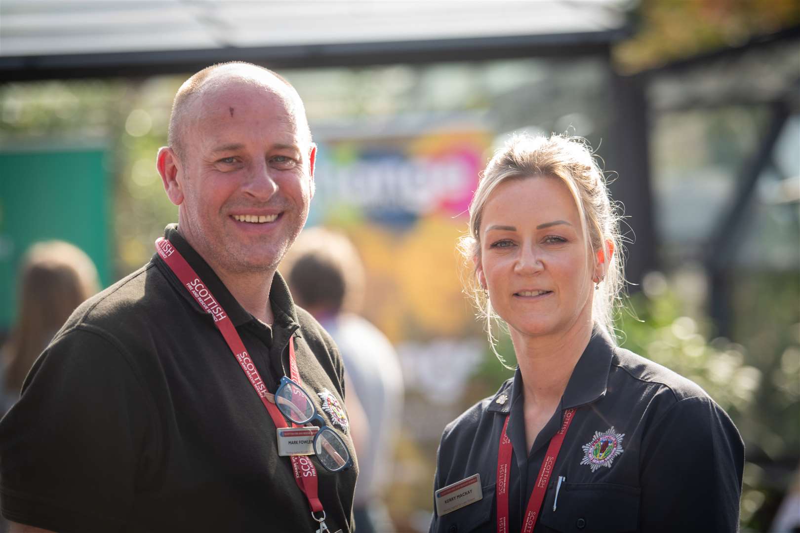 Mark Fowler and Kerry Mackay, Socttish Fire and Rescue Service. Picture: Callum Mackay..
