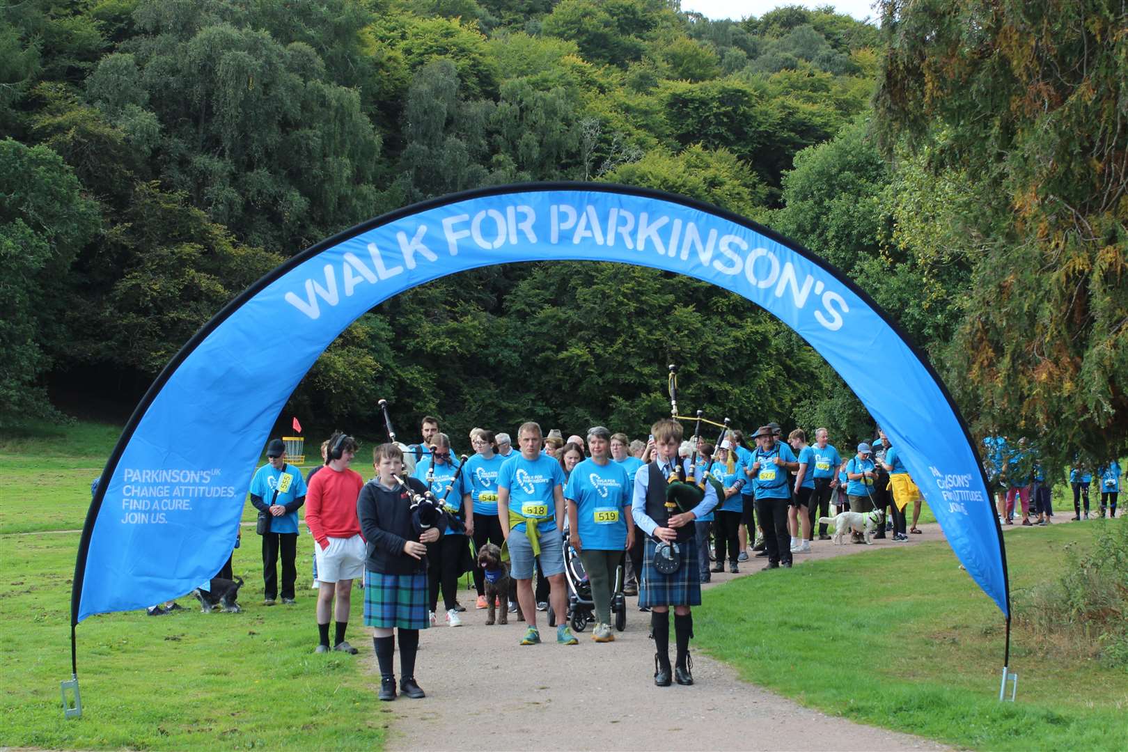 The start of the walk at Torvean Park. Pictures: Iain Stephen Morrison/Parkinson's UK.