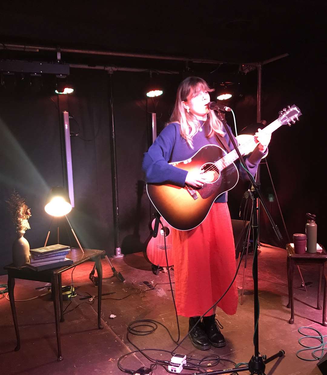 Rosie H Sullivan on stage at the Tooth & Claw on Sunday.