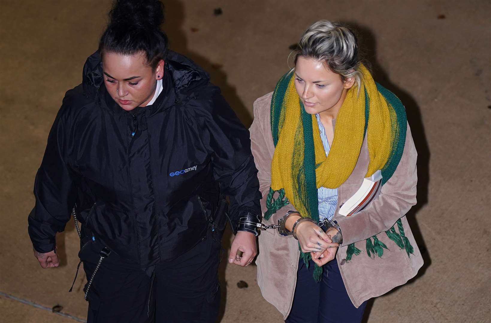 Alice Wood, right, is accused of murdering her boyfriend (Peter Byrne/PA)