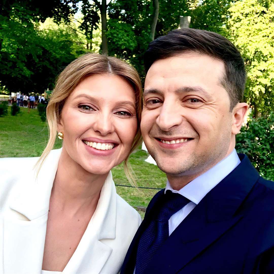 Ukrainian President Volodymyr Zelensky and his wife Olena Zelenska (Alamy/PA)
