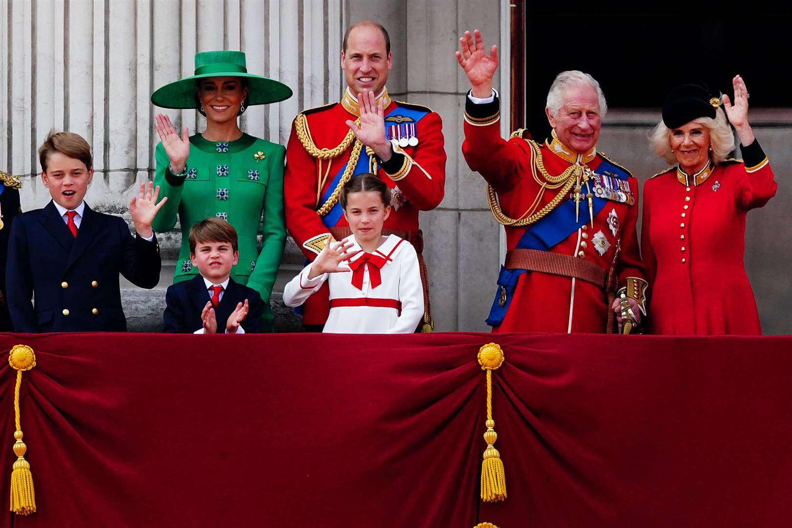 Kate with royal family on the Palace balcony in June 2023 (Yui Mok/PA)
