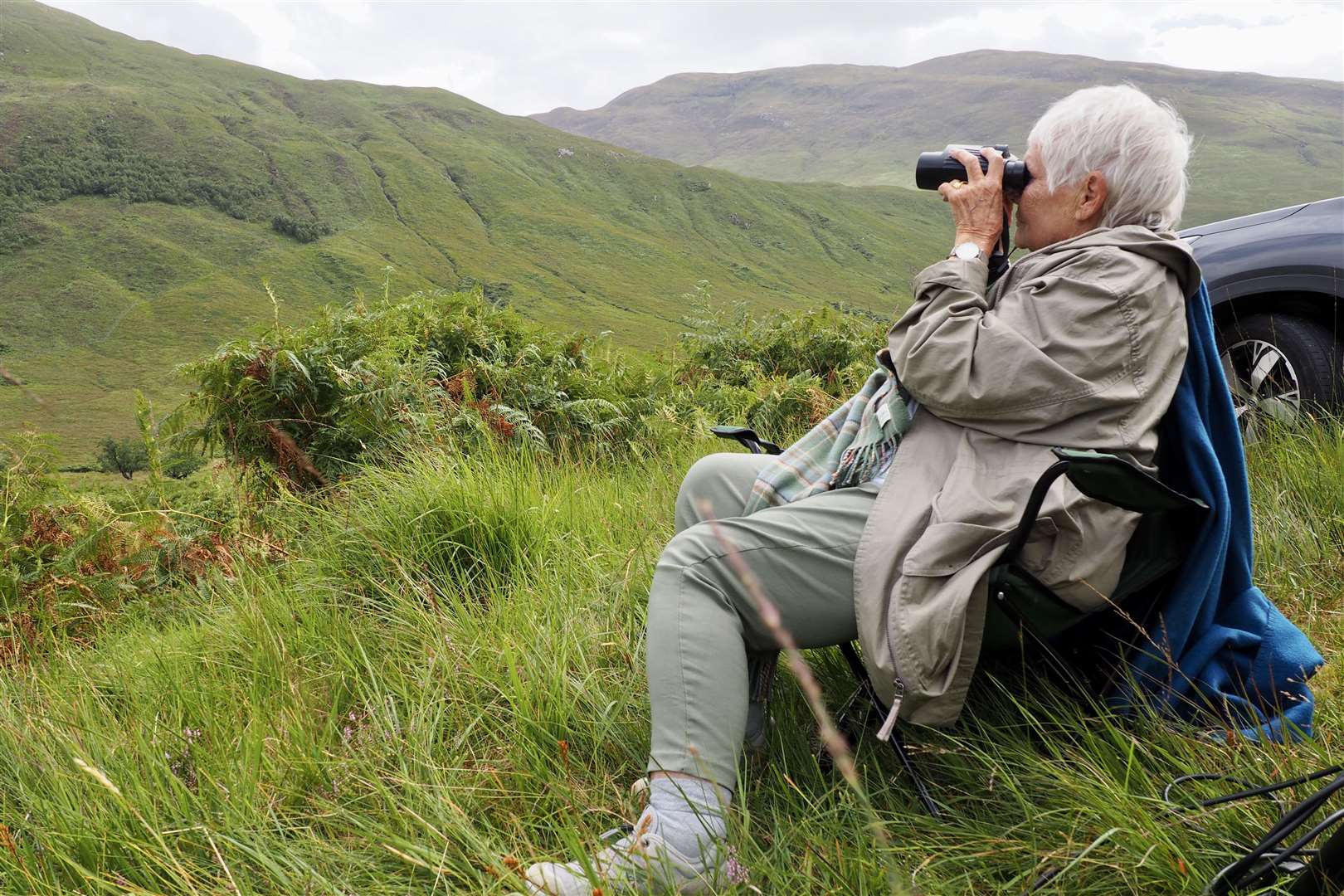 Dame Judi Dench had wanted to see golden eagles for a long time (BBC Studios/Ellie Arkle/PA)