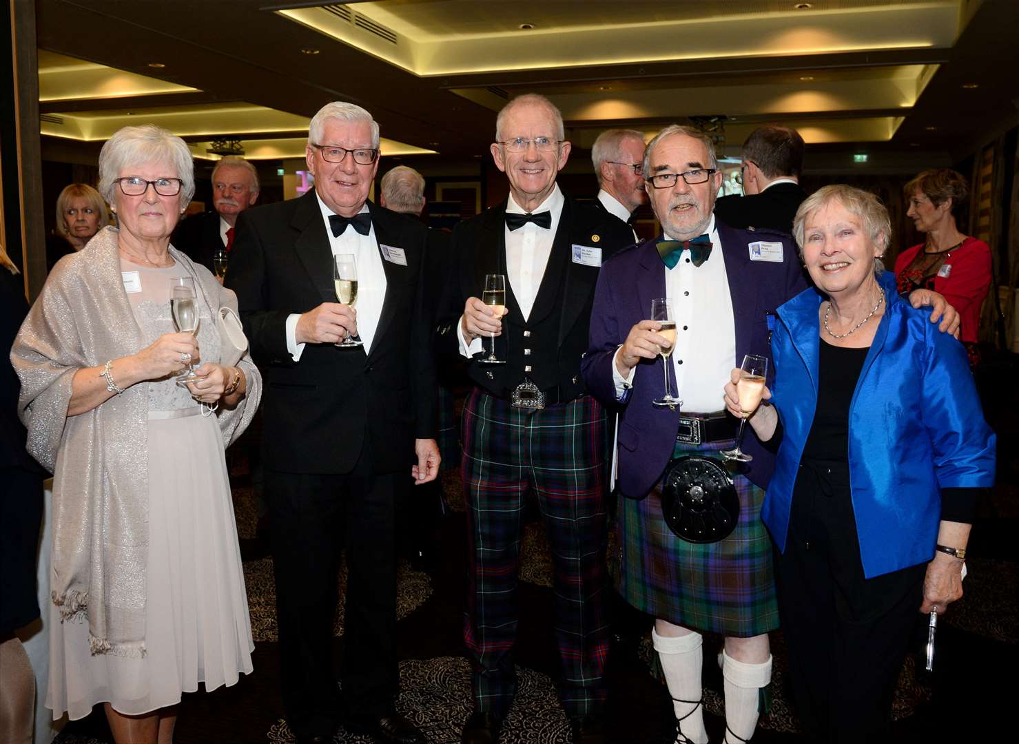 Rotary Invernes hold 100th anniversary dinner at Kingsmill.Jean and Duncan MacDonald, Dr John Rankin, Thomas and Angela Prag. Picture Gary Anthony.