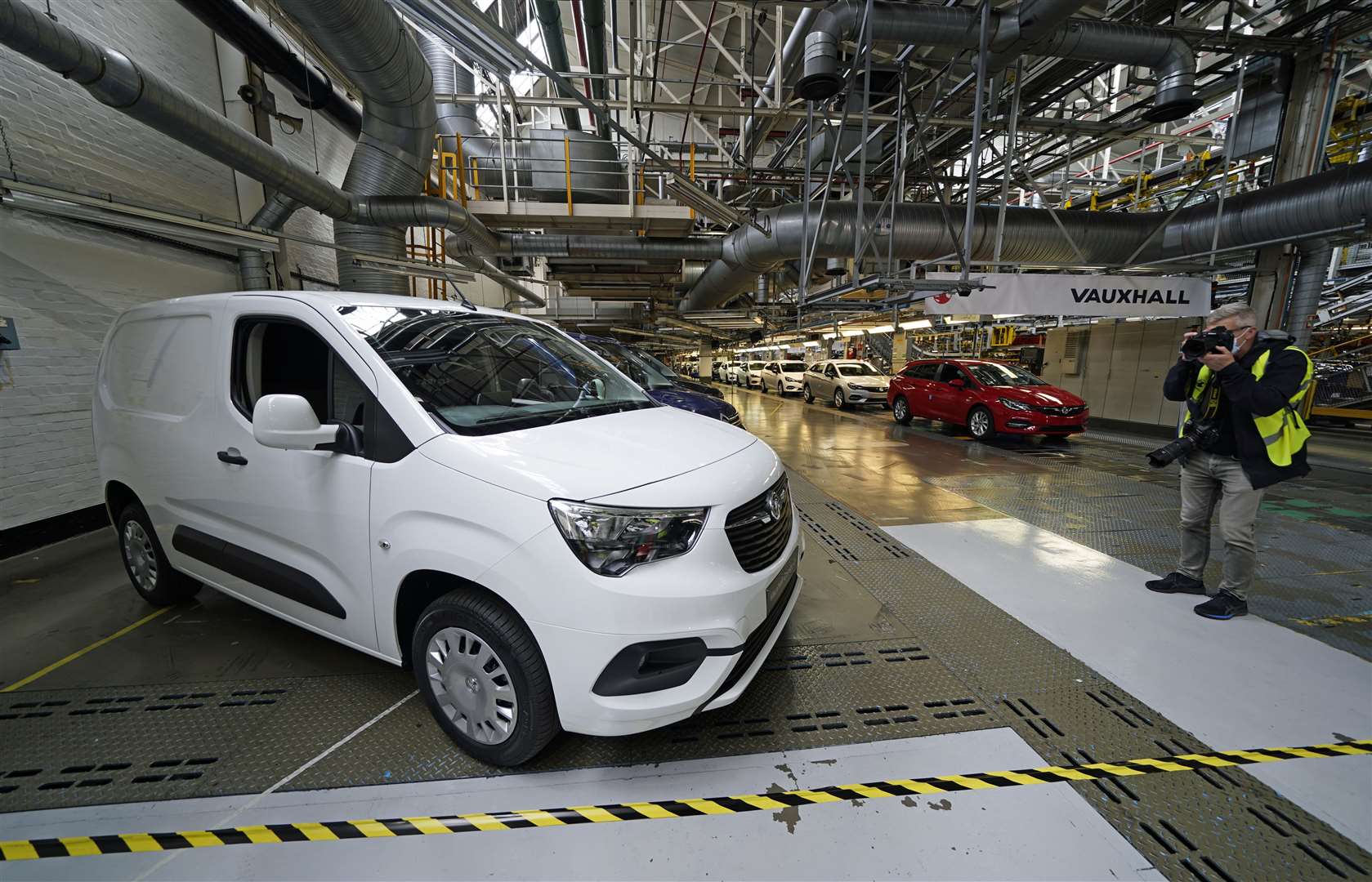 Production of electric vans started at Stellantis’s plant in Ellesmere Port, Cheshire, last week (Peter Byrne/PA)