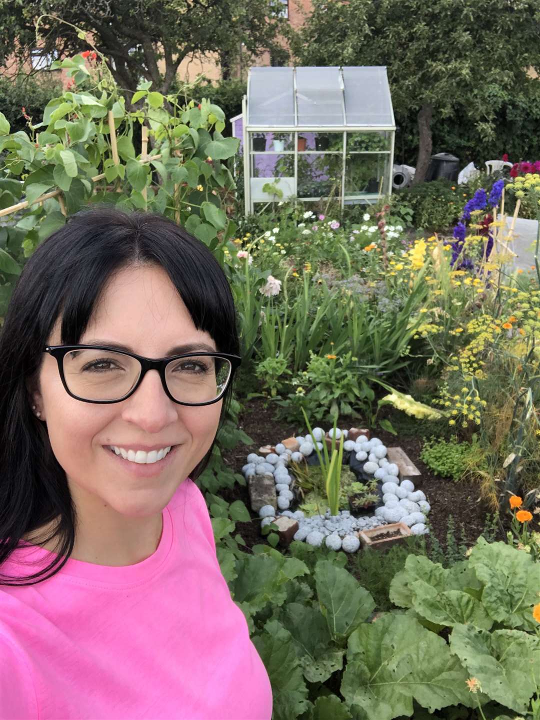 Ellen Mary co-hosts The Plant Based Podcast with Michael Perry. Picture: Ellen Mary Gardening/PA