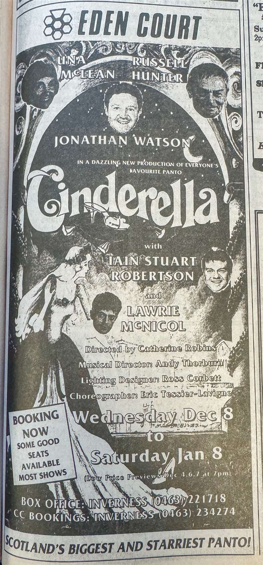 Cinderella was showing at Eden Court in Inverness.