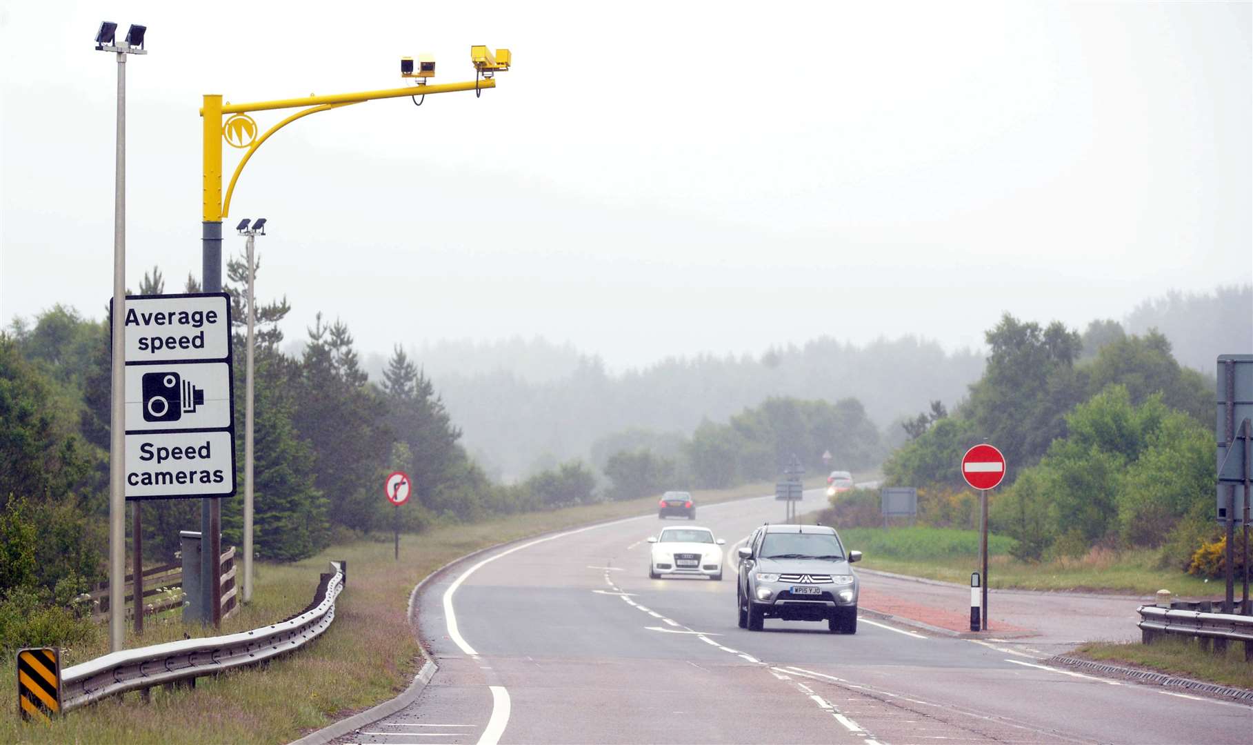 Average speed cameras are on the A9.