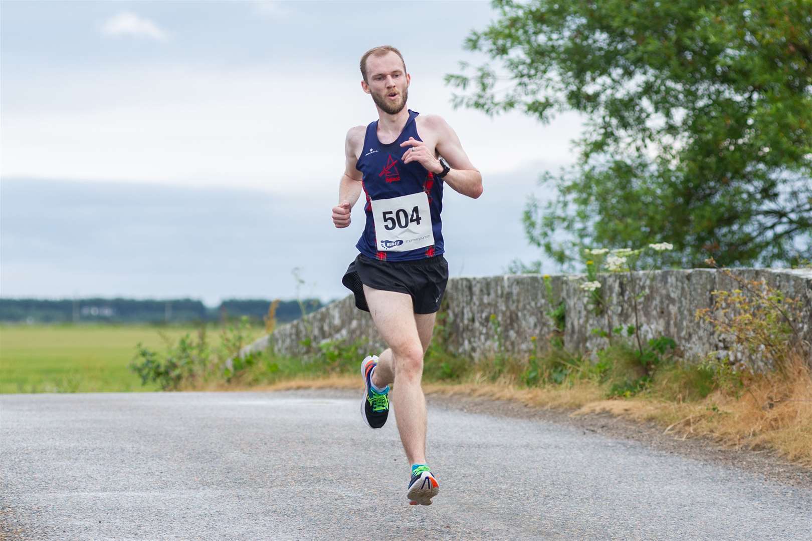 Shaun Cumming finished the race in 4th overall...The Back to Basic's July 10k race, which was held on the roads around the outskirts of Forres. ..Picture: Daniel Forsyth..