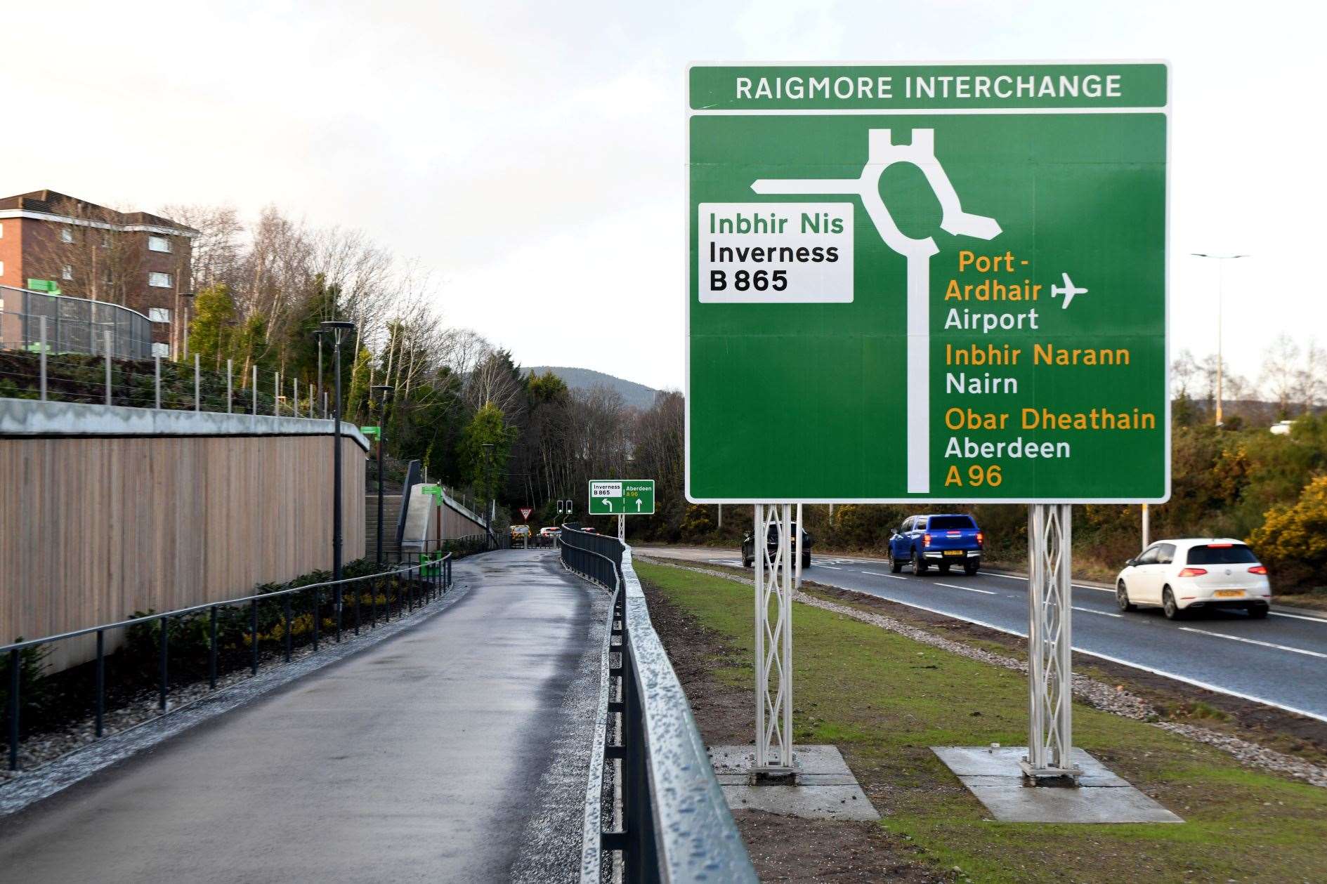 Raigmore Interchange sign. Picture: James Mackenzie.