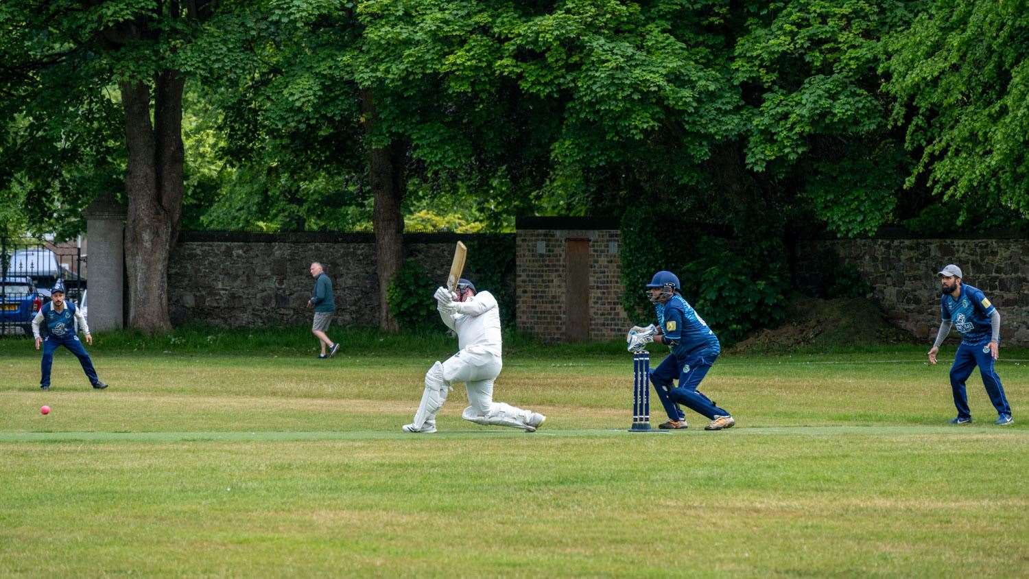 A big swing from Northern Counties Cricket Club opening batter Alex Green. Picture: Andy Leggat