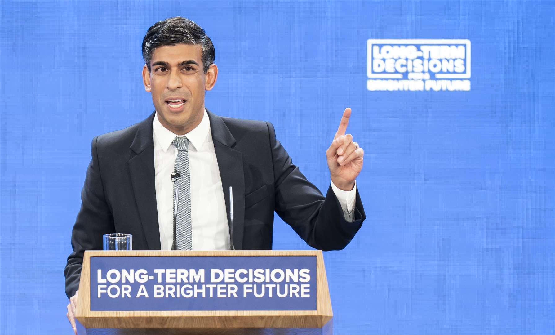 Rishi Sunak used his Tory conference speech to cancel the northern leg of HS2 (Danny Lawson/PA)