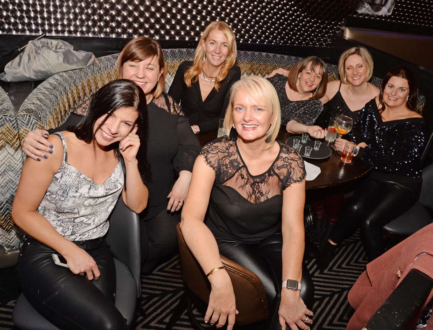 CITY SEEN 03 11 18..Andrea Scott (centre) on her birthday bash...CITY SEEN 03 11 18..Picture: Gair Fraser. Image No. 042427..