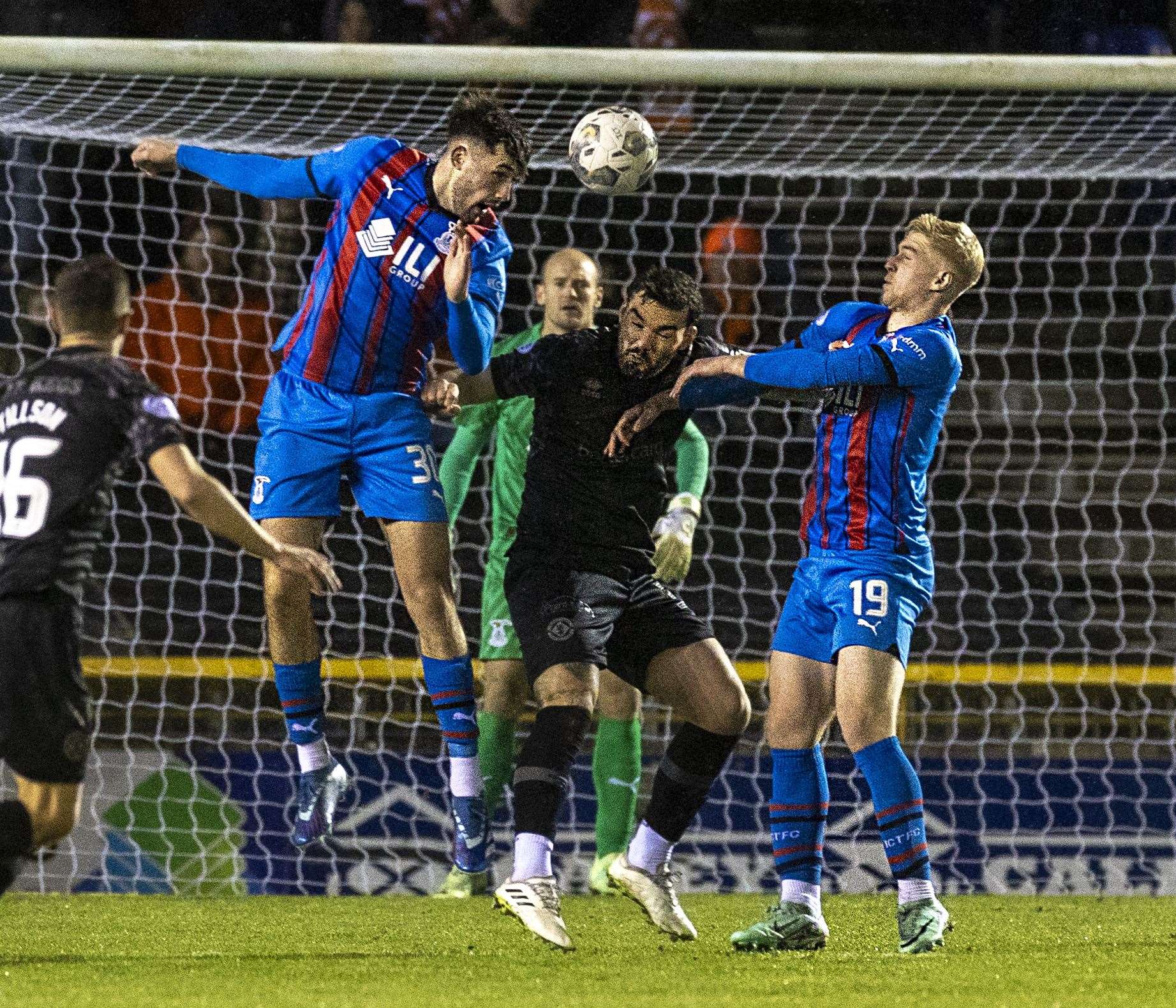 James Carragher was thrown in at the deep end for Caley Thistle by making his debut against title favourites Dundee United. Picture: Ken Macpherson