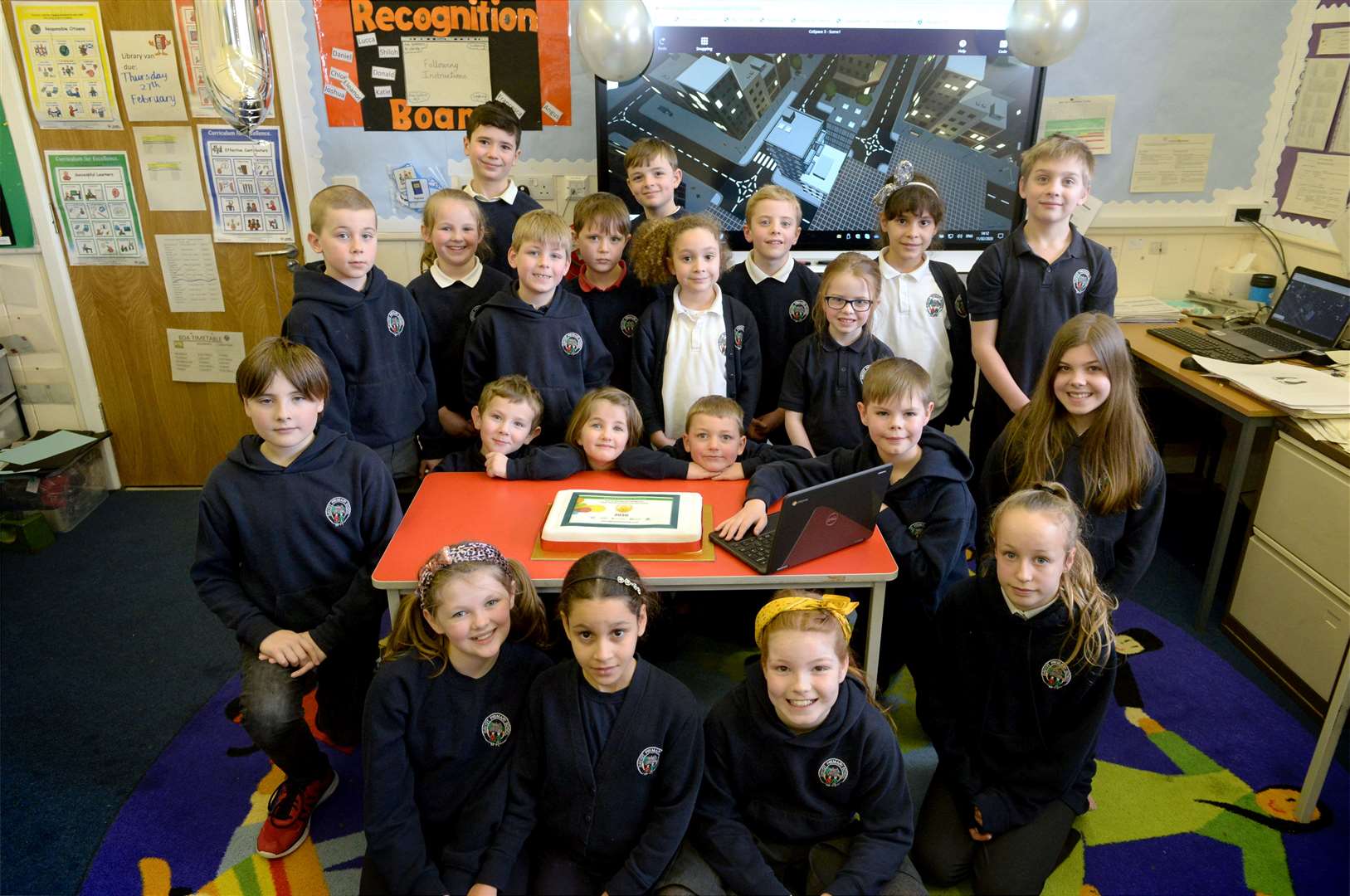 Daviot Primary School pupils are celebrating after becoming the first Highland School to receive the Cyber Resilience and Internet Safety Award.