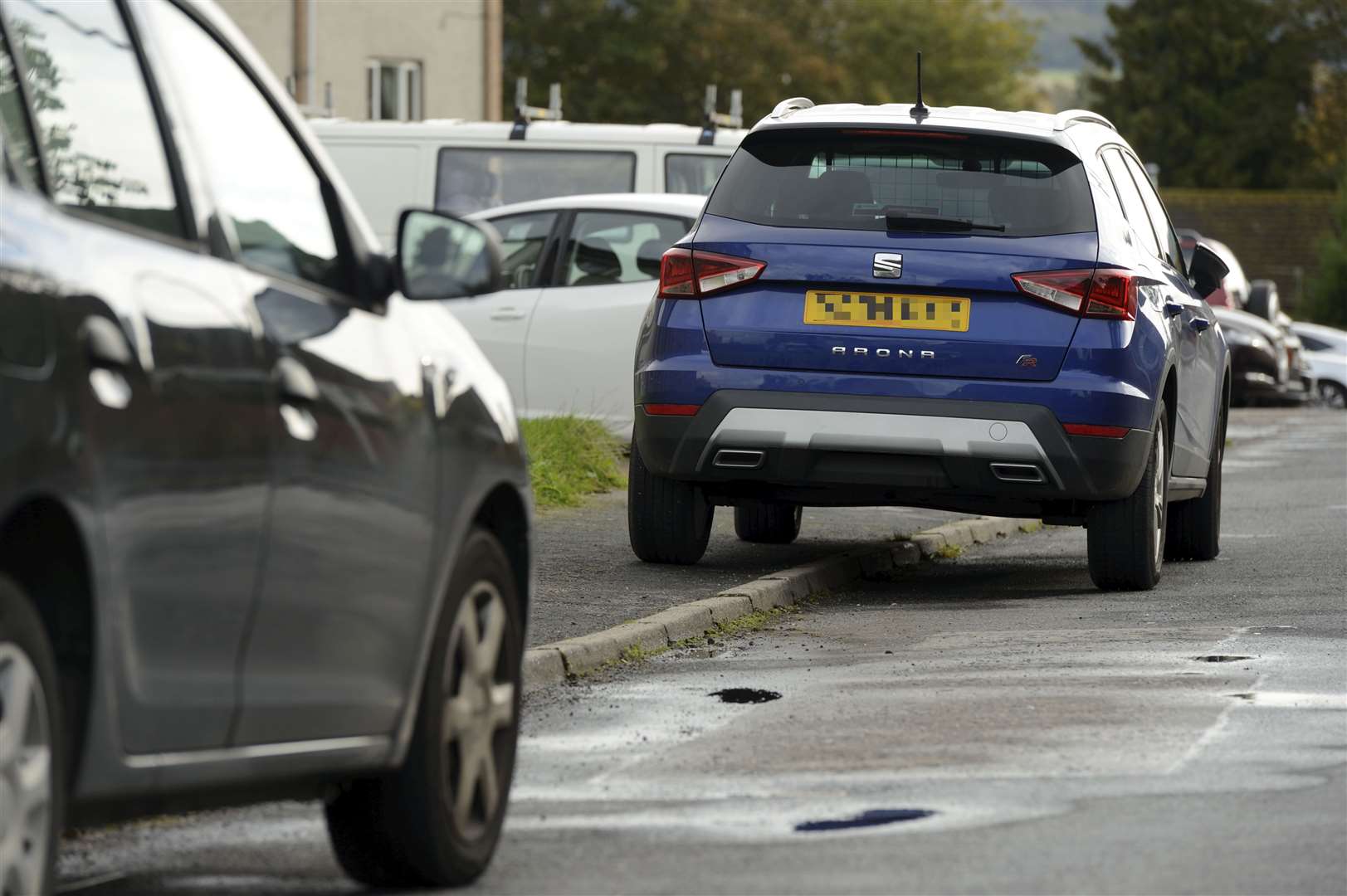 Councils can now impose fine for parking on the pavement. Picture: James MacKenzie