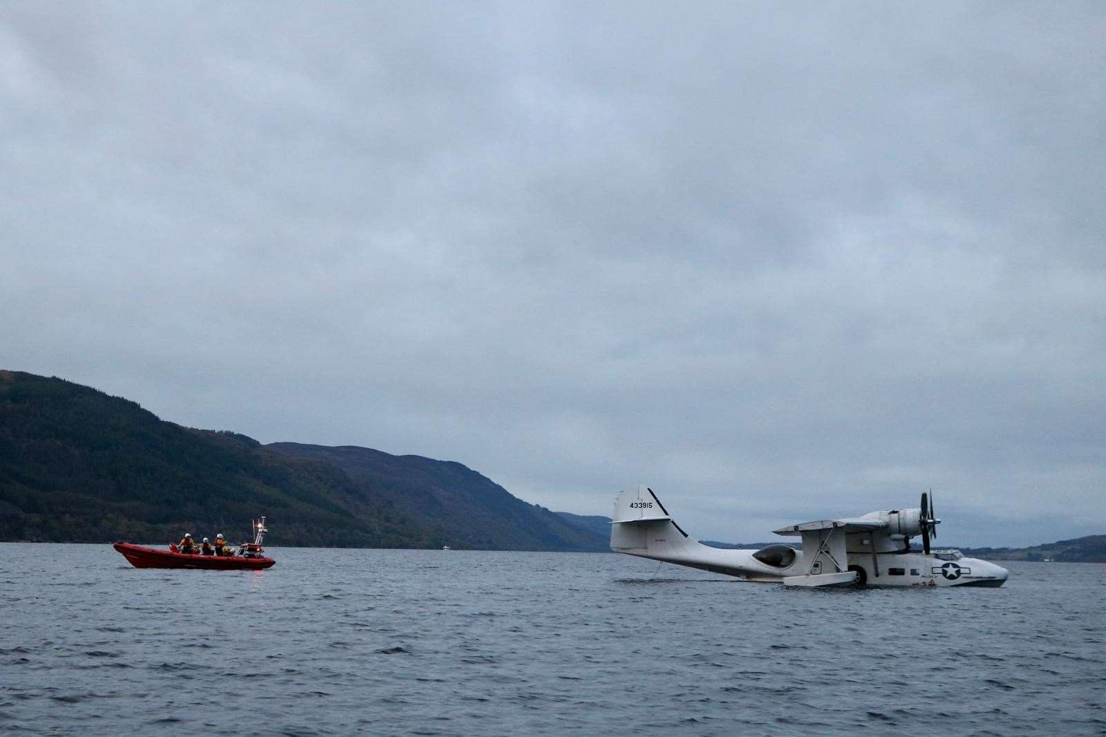 Loch Ness RNLI stranded plane Kirsten Dawn Ferguson