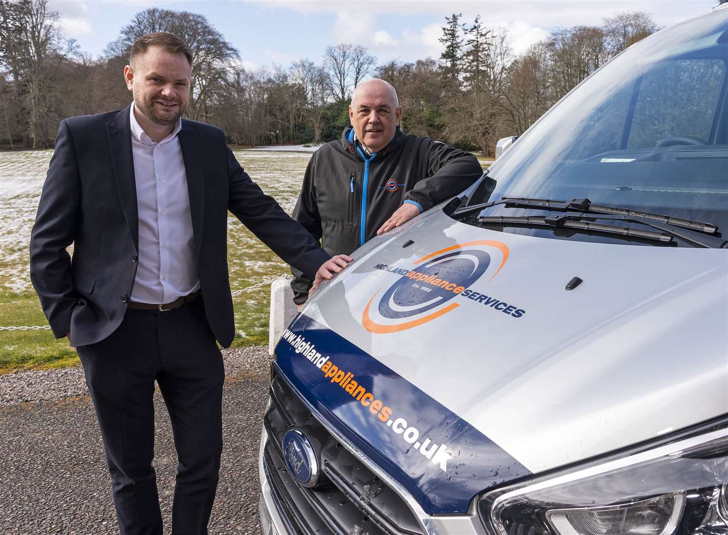 Pacifica Group chief operating officer Scott Pallister (left) and David MacFadyen from Highland Appliances after agreeing the deal.