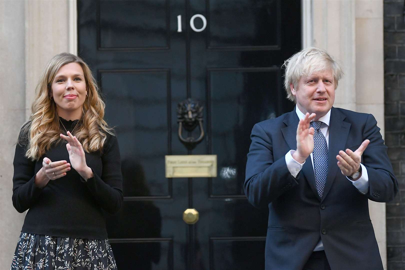 Mrs Johnson has given birth to both of their children while Mr Johnson has been in office (Victoria Jones/PA)