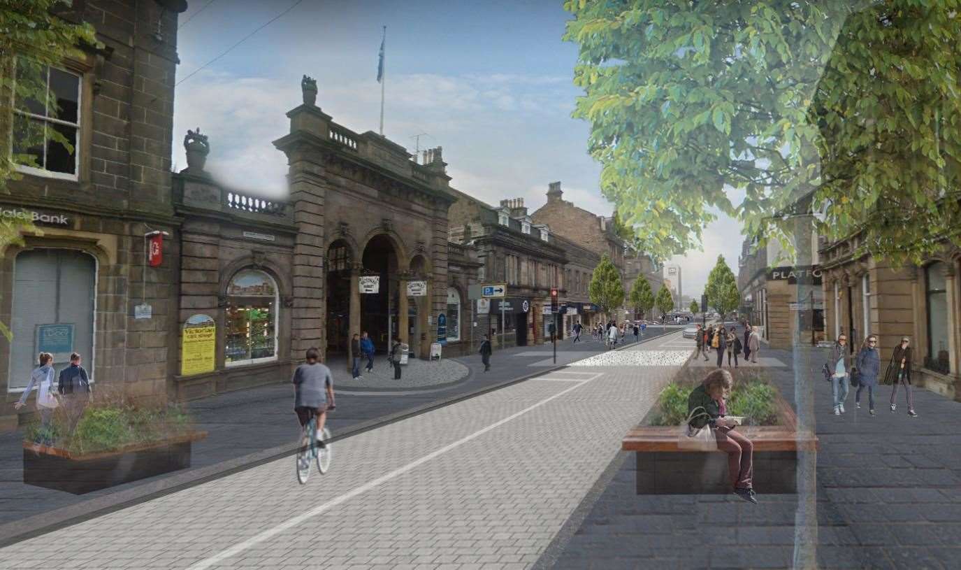 An artist's impression of the Academy Street changes.