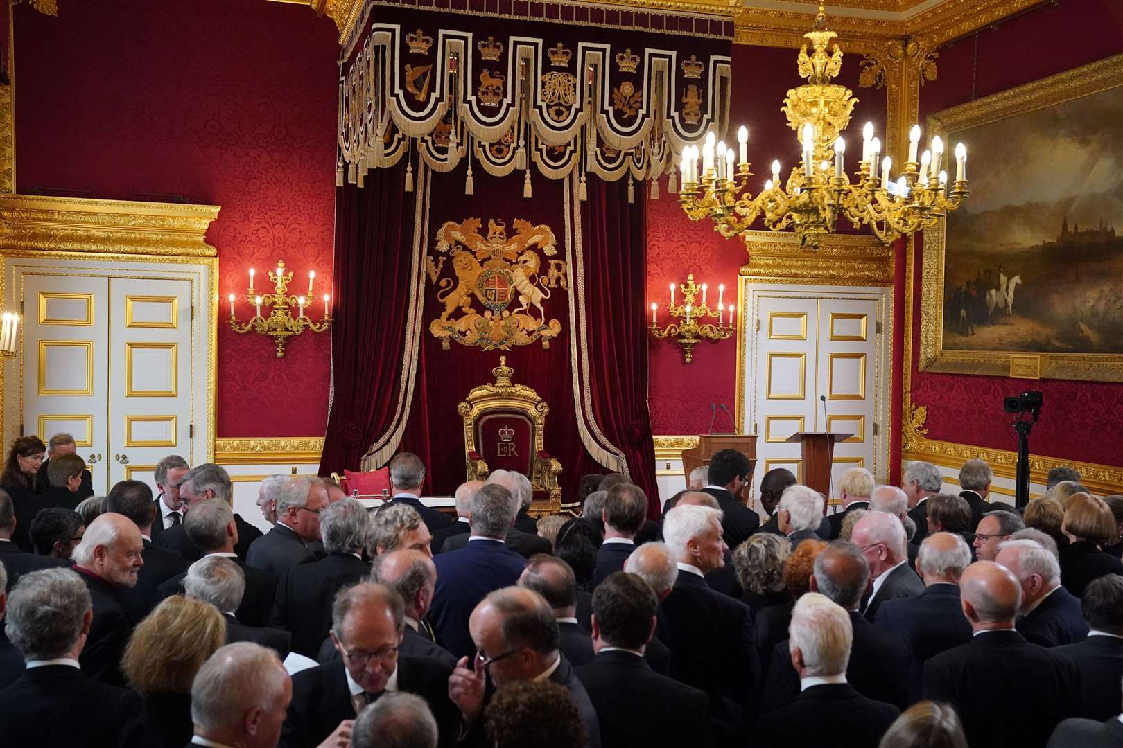 The ceremony was held in the Throne Room at St James’s Palace (Jonathan Brady/PA)