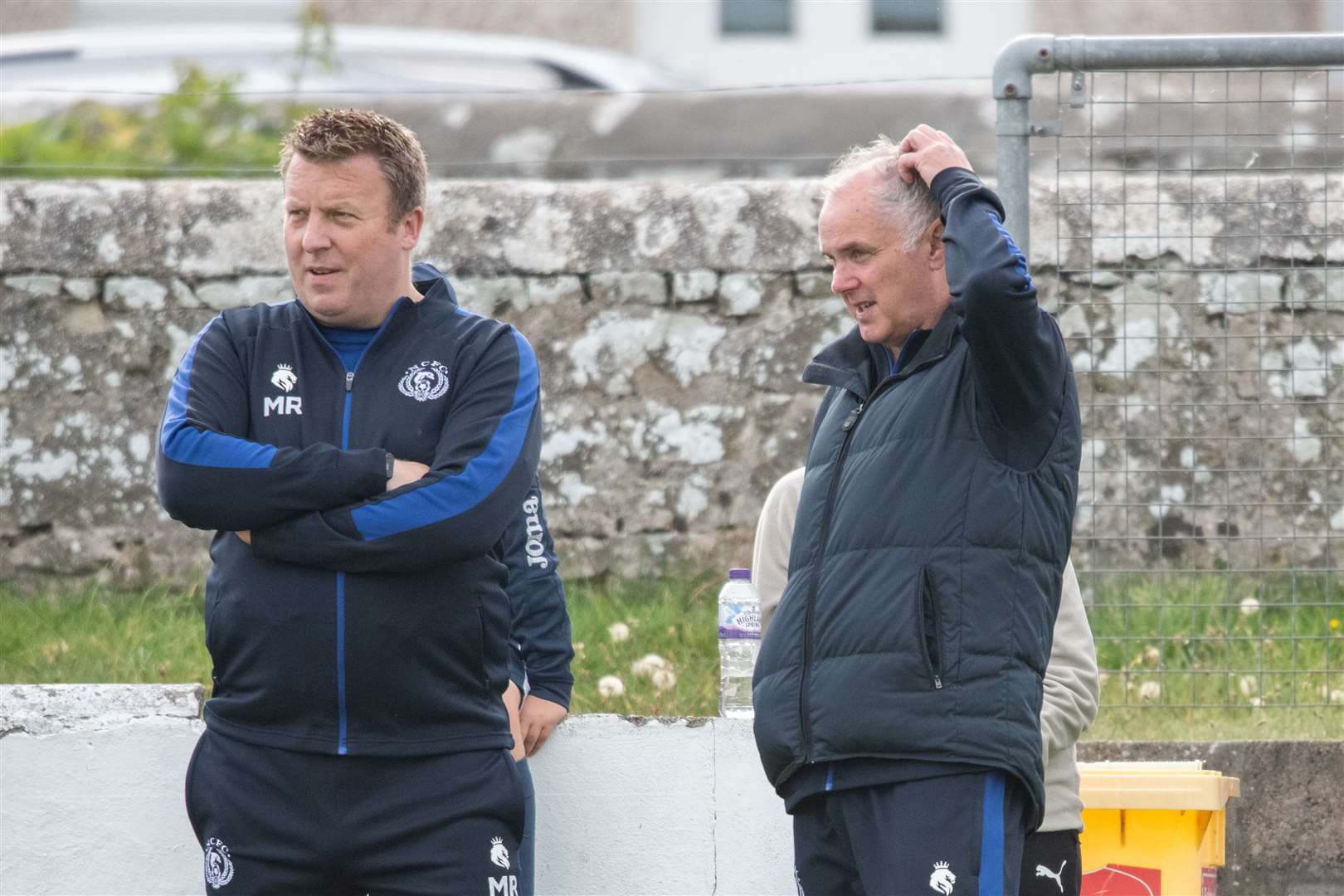 Ronnie Sharp (right) and assistant Michael Rae have stepped down from Nairn County. Picture: Daniel Forsyth