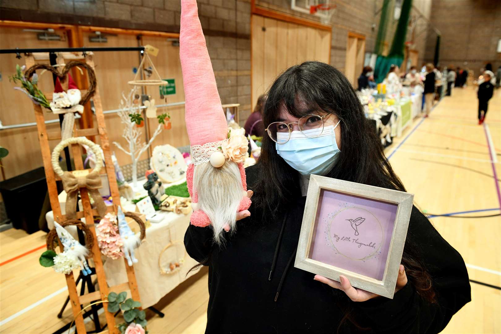 Spring Craft Fair in Inverness Leisure Centre: Lorena Bujalance at her My Little Thingamabobs stall. Picture: James Mackenzie.
