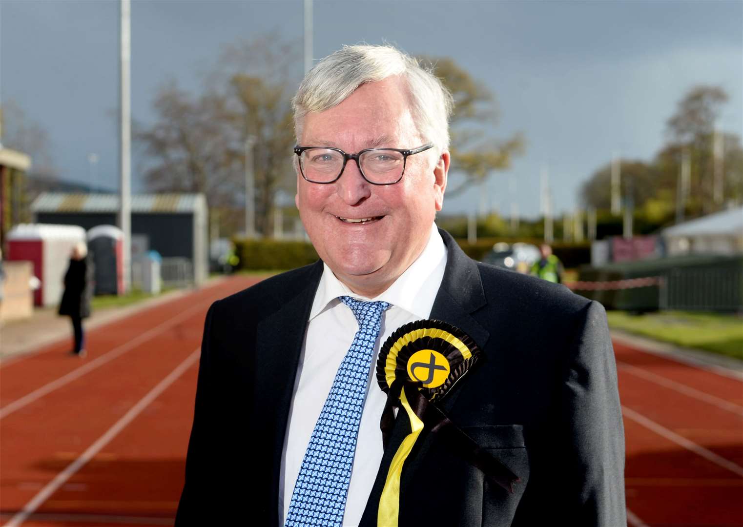 MSP Fergus Ewing shortly after being returned with a large majority in the Scottish Parliament elections.
