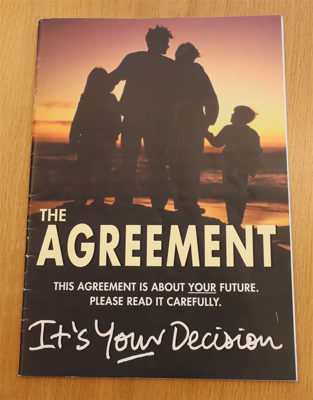 A copy of the Good Friday Agreement (Niall Carson/PA)