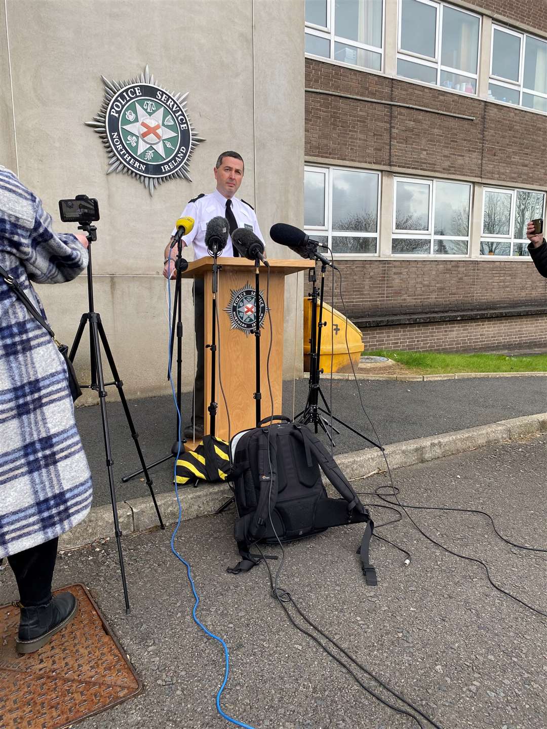PSNI Assistant Chief Constable Jonathan Roberts said police were investigating whether there was any paramilitary involvement in the unrest on Wednesday night (Cate McCurry/PA)