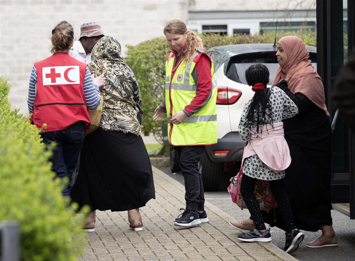British nationals arrive at Stansted Airport (Chris Radburn/PA)