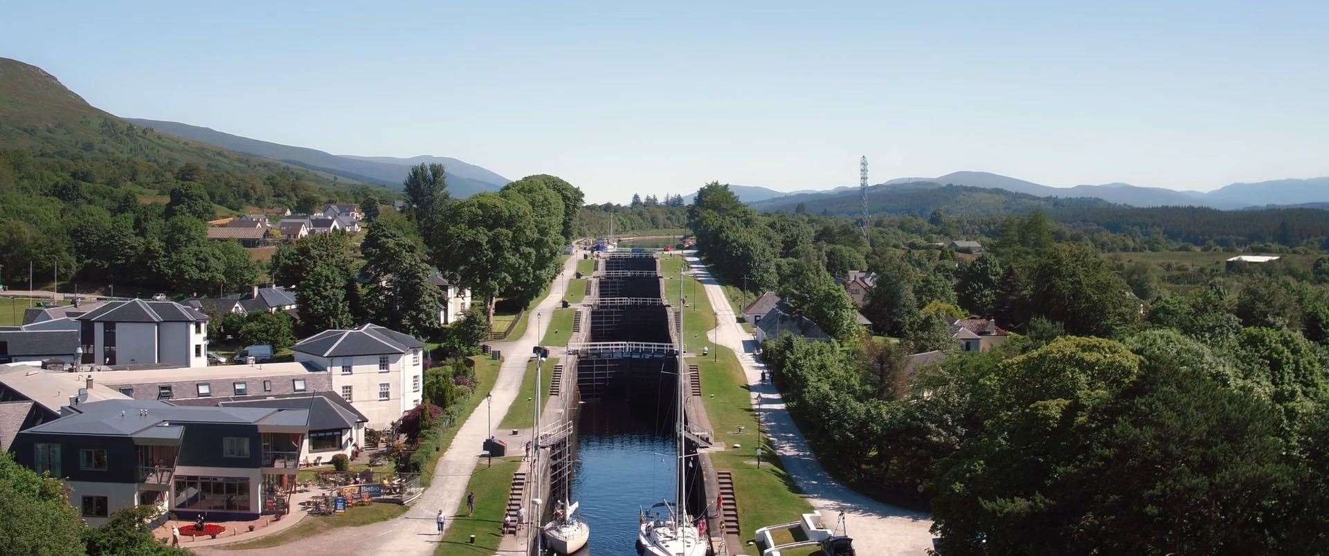 Neptune's Staircase at Corpach on the Caledonian Canal. Picture: Scottish Canals.