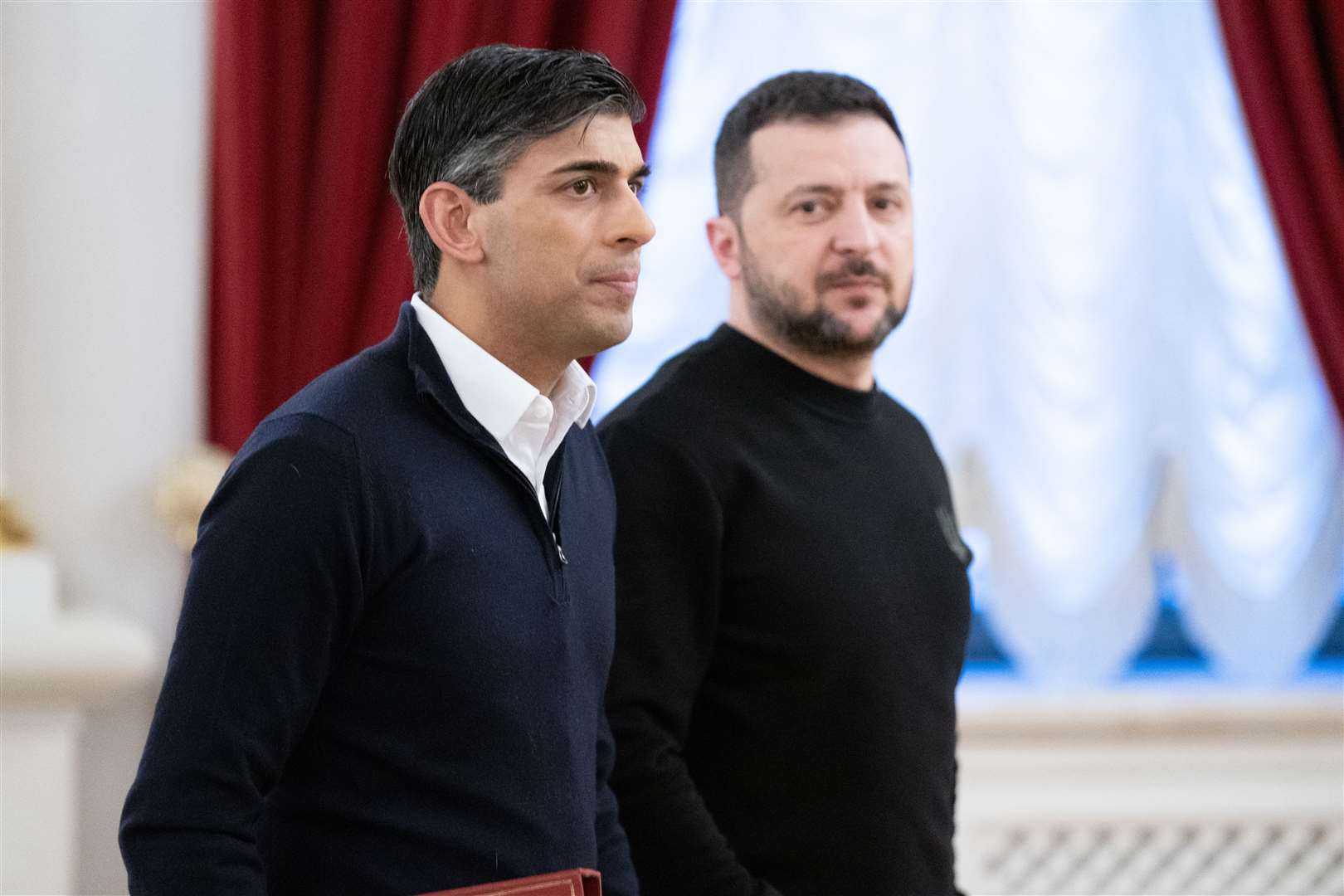 Prime Minister Rishi Sunak with President Volodymyr Zelensky in January (Stefan Rousseau/PA)