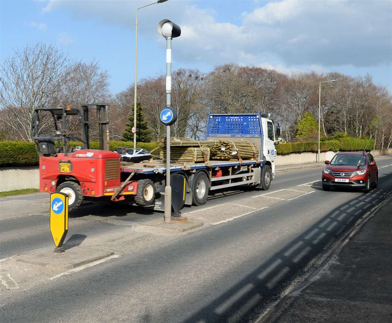 The current traffic island – many residents would prefer to see it replaced with a pelican crossing. Picture Gary Anthony