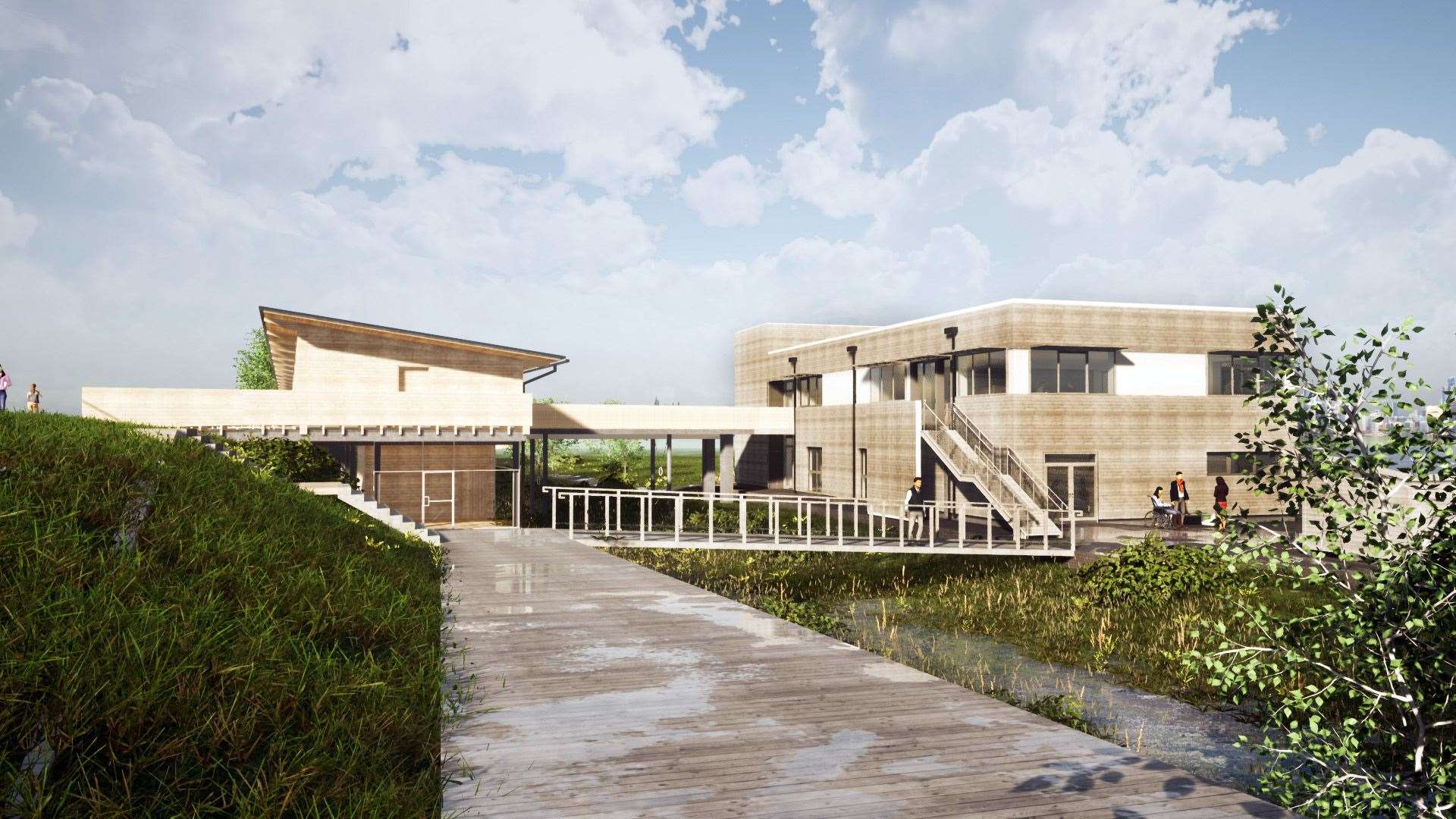 Artists impression of the phase one building for the new Carse Hub.