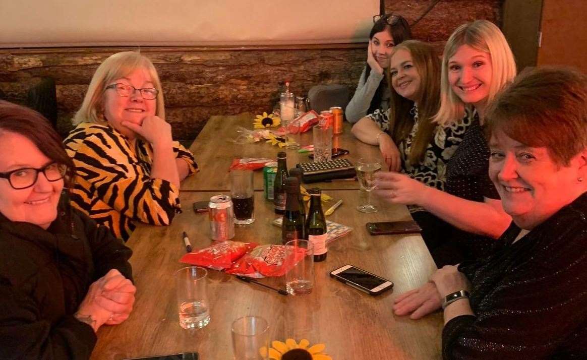 Friends enjoying the bingo fundraiser for Highland Hospice’s Ness Factor.