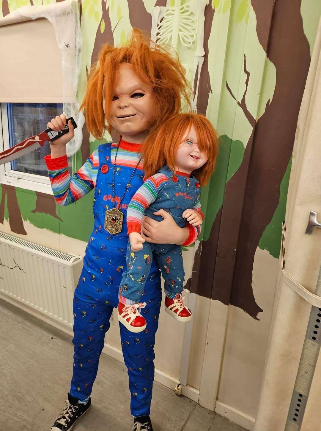 Shelly Louise shared her little one dressed as Chucky