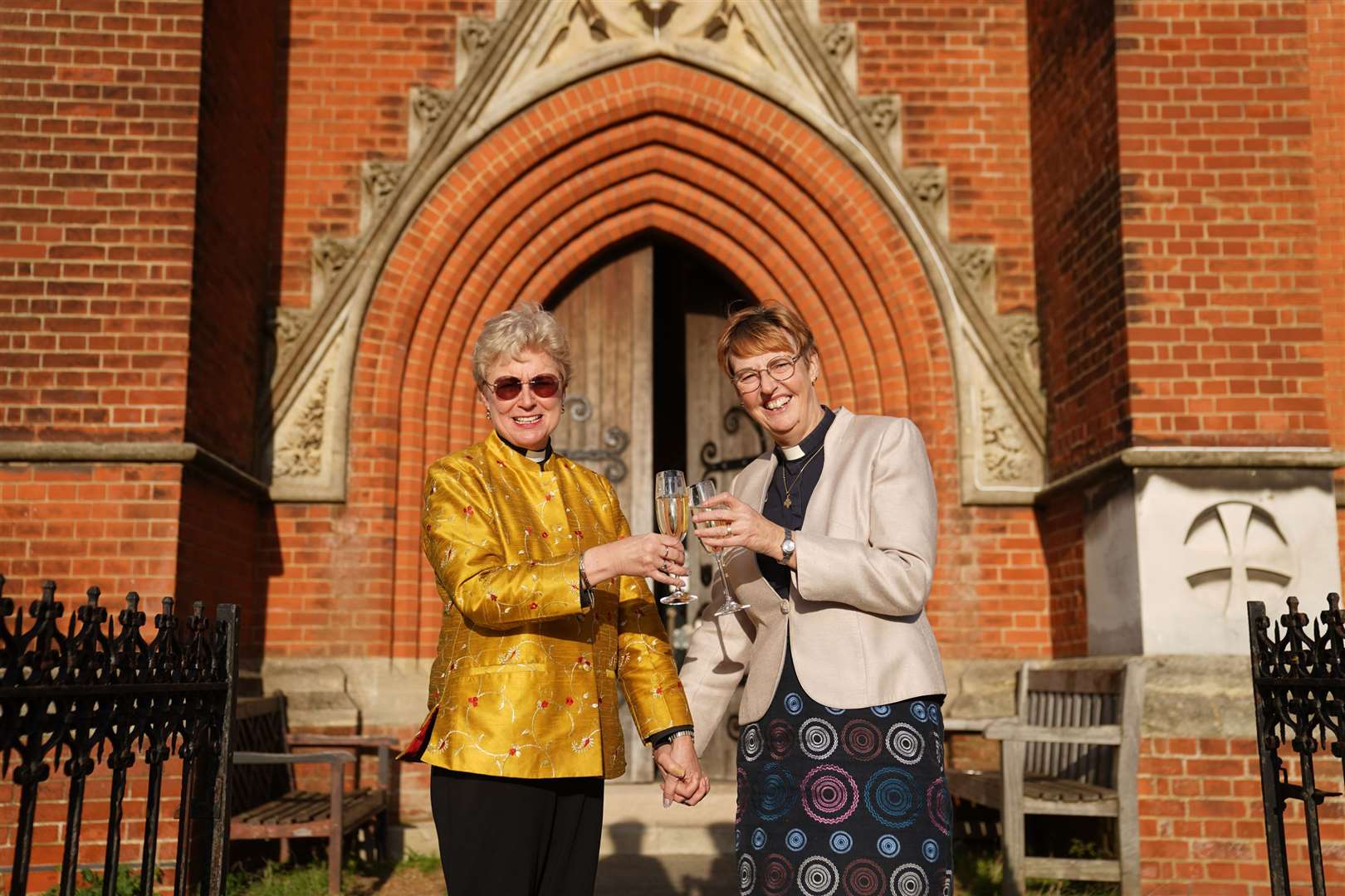 Catherine Bond (left) and Jane Pearce are associate priests in the parish (Joe Giddens/PA)