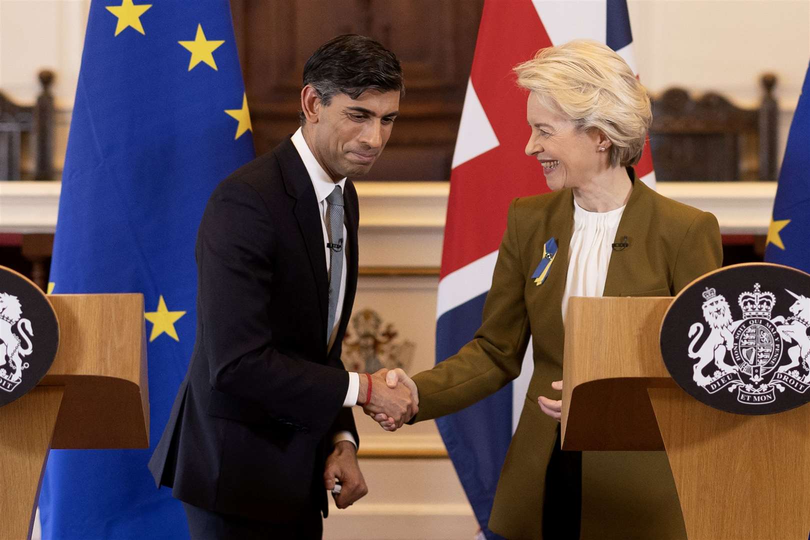 Prime Minister Rishi Sunak with European Commission president Ursula von der Leyen (Dan Kitwood/PA)