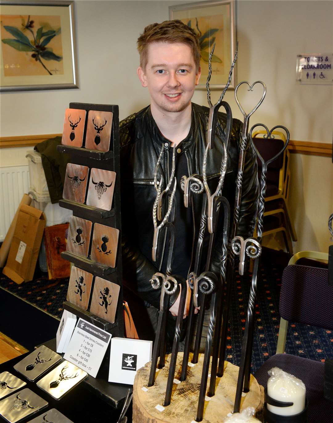James Ritchie with his hand forged creations.