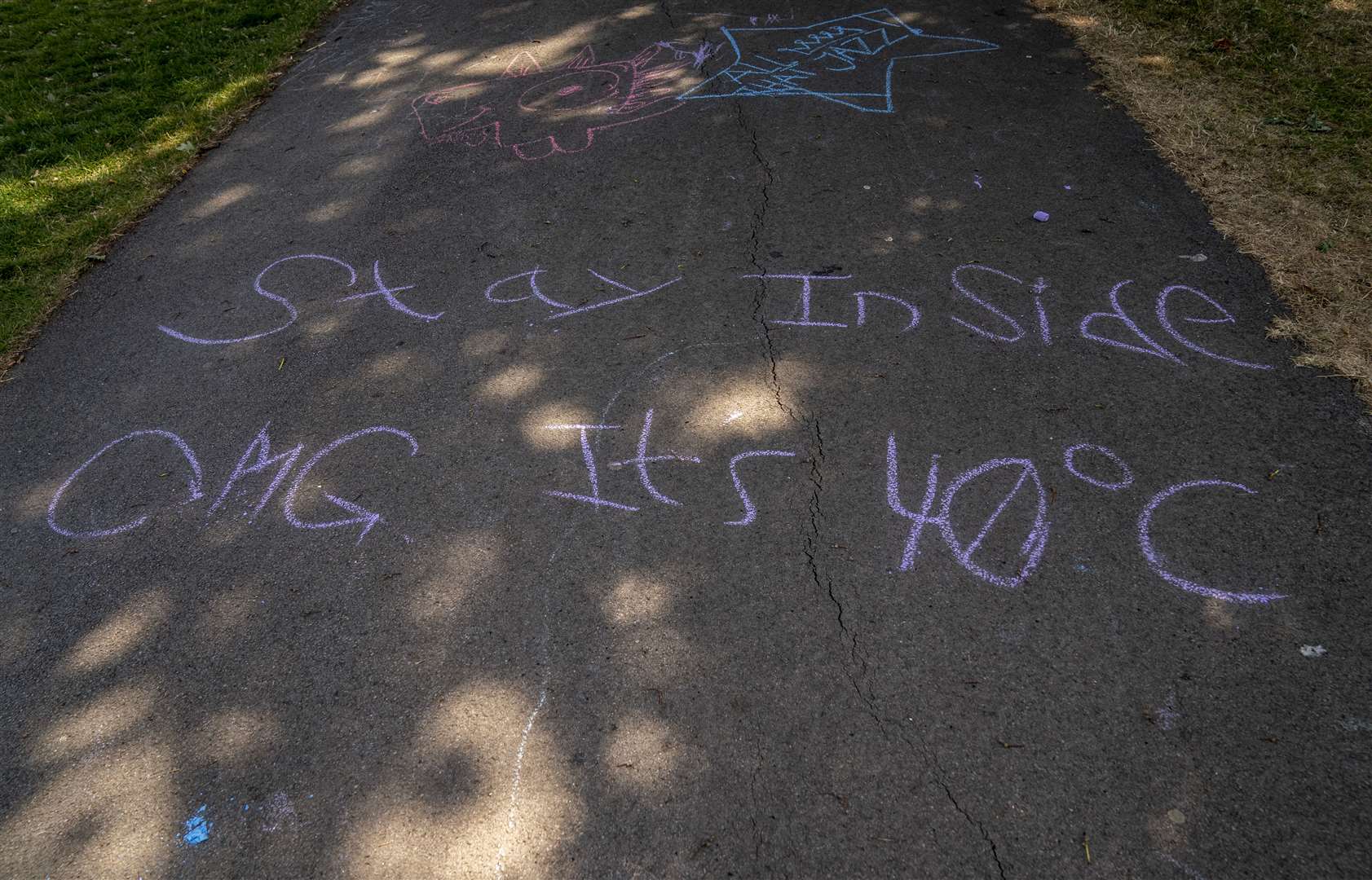 Writing on the ground (Danny Lawson/PA)