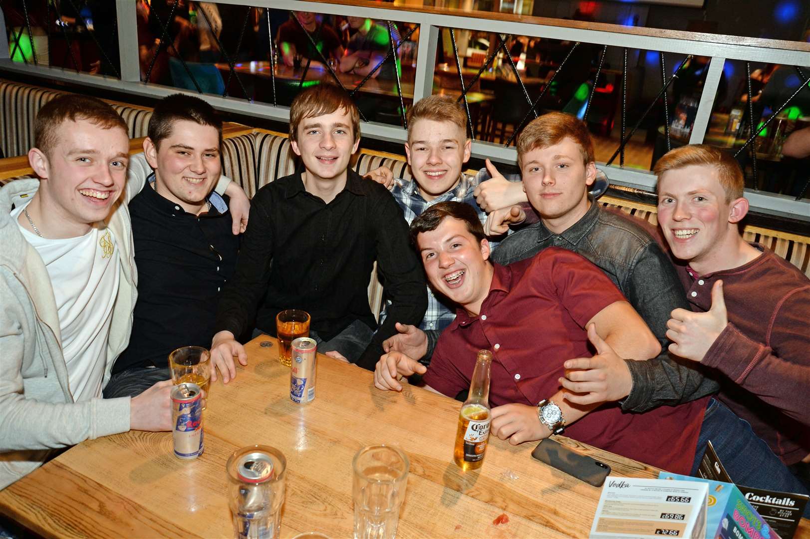 CITY SEEN 03 11 18..Scott Priest (3rd from left) on his 19th with pals...CITY SEEN 03 11 18..Picture: Gair Fraser. Image No. 042427..