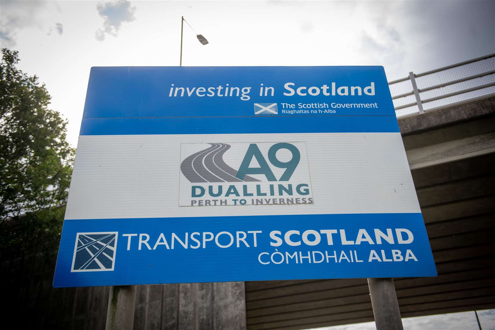 A9 dualling project sign.