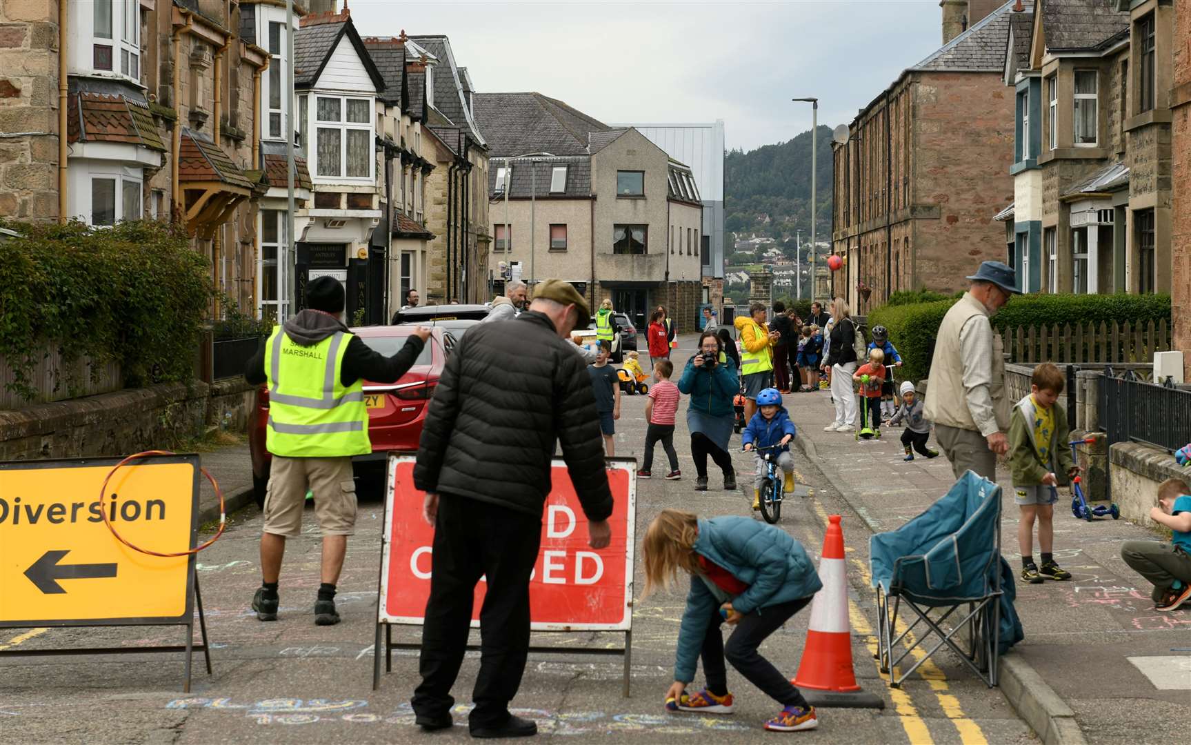 The bottom of Charles Street was closed during last year's pilot event. Picture: James Mackenzie