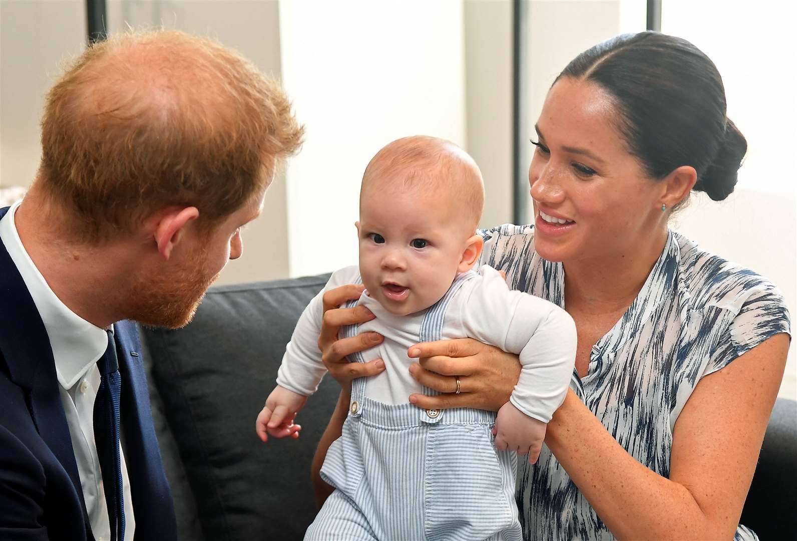 Meghan spoke of the example that her husband was setting for Archie (Toby Melville/PA)