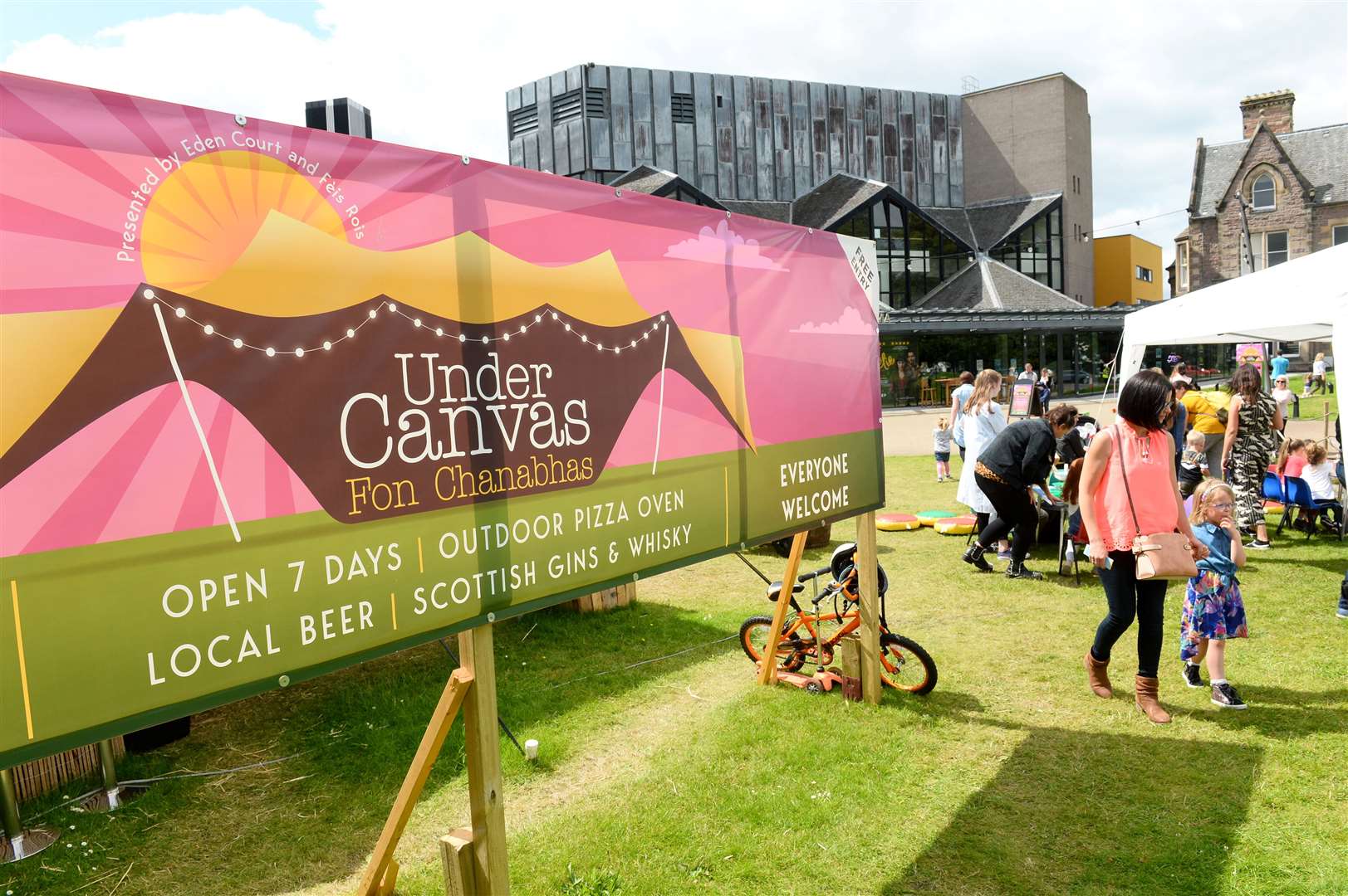 The Under Canvas pop-up event at Eden Court this summer gave people free access to traditional music performances. Picture: Gary Anthony/SPP