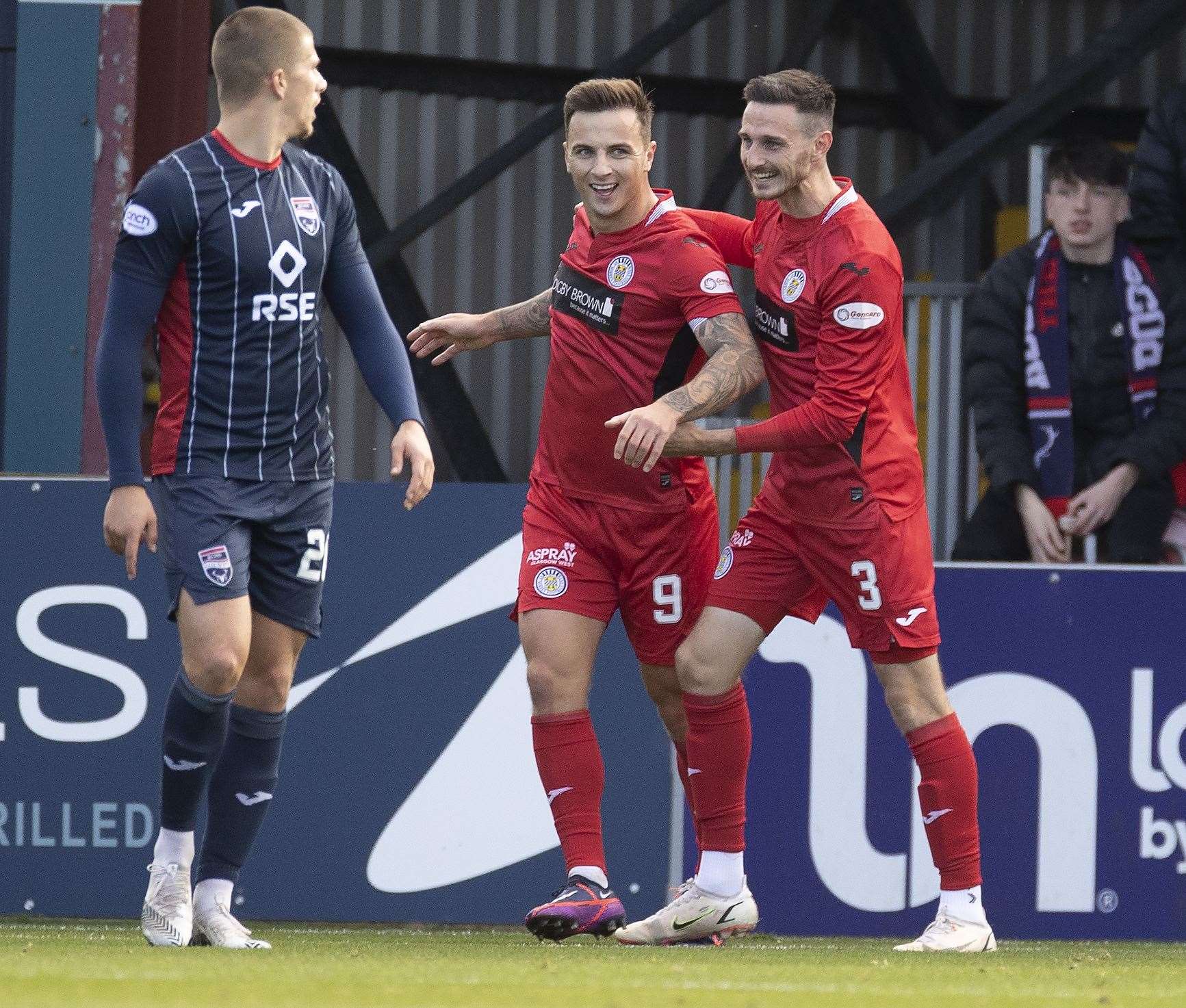 Eamonn Brophy celebrates scoring against County in Dingwall in October 2021. Picture: Ken Macpherson