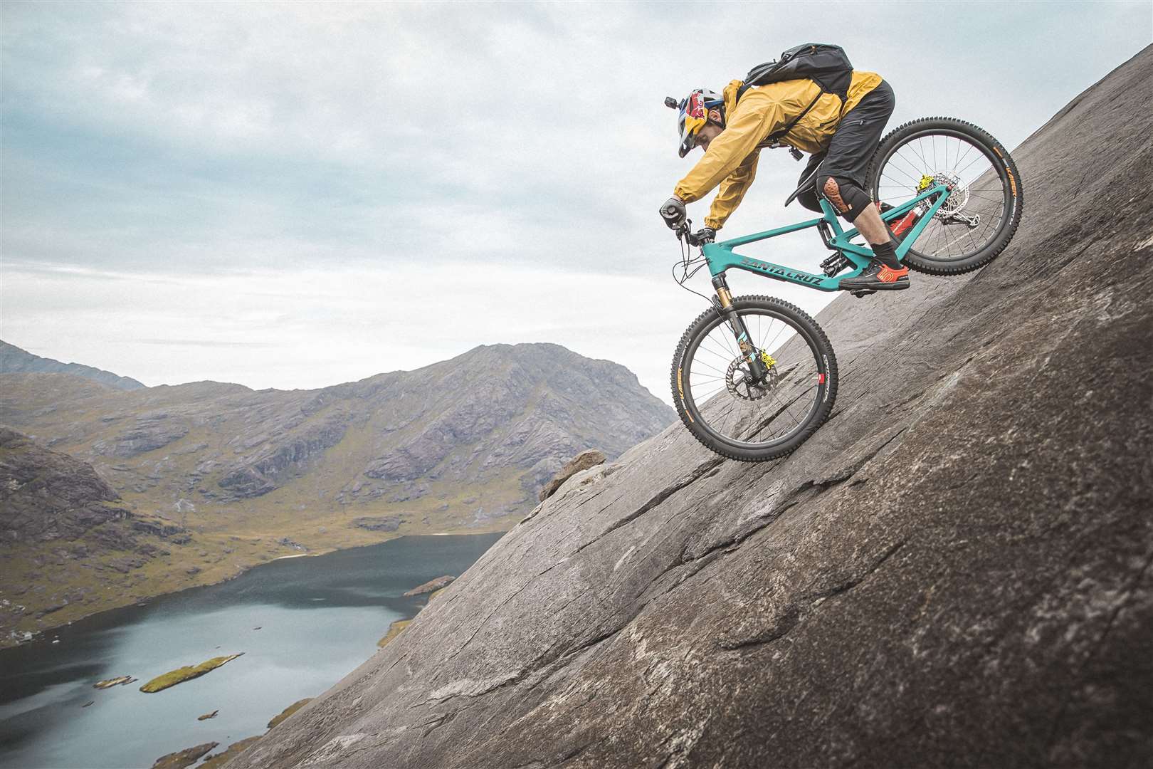 Danny MacAskill taking on the Dubh Slabs on the Isle of Skye. Picture: Dave Mackison