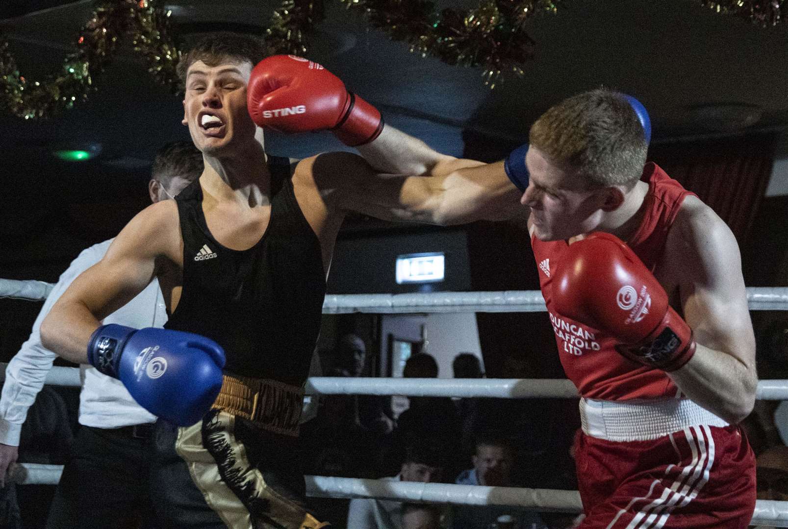 Liam Miller won a split decision against Jake Love as Highland Boxing Academy hosted their first club show since the pandemic in December 2021. Picture: David Rothnie